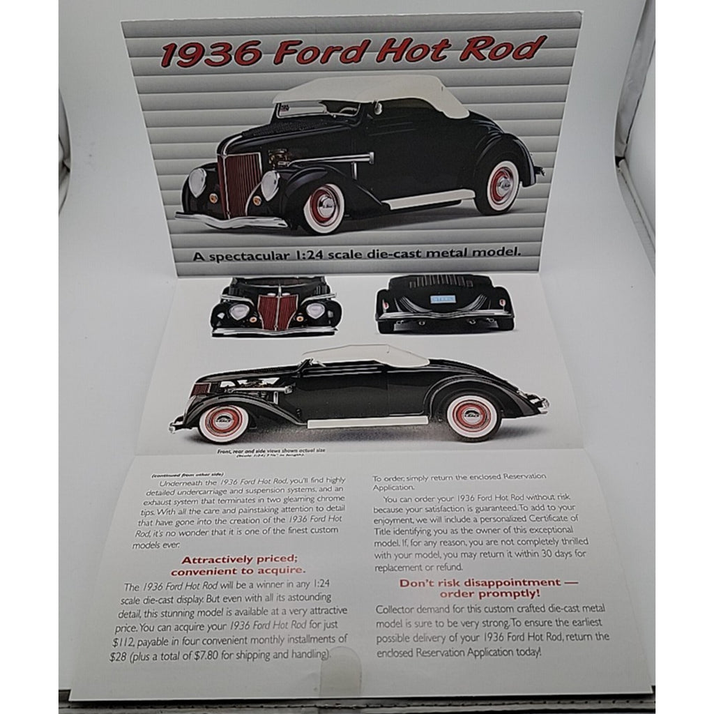 The Danbury Mint 1936 Ford Deluxe Cabriolet 1:24 Brochure
