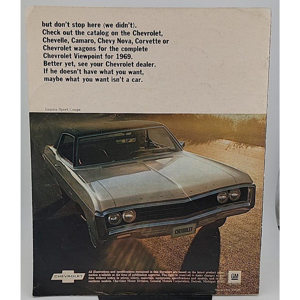 Chevrolet 1969 The Viewpoint Brochure -Highlights of all the Cars From Chevrolet