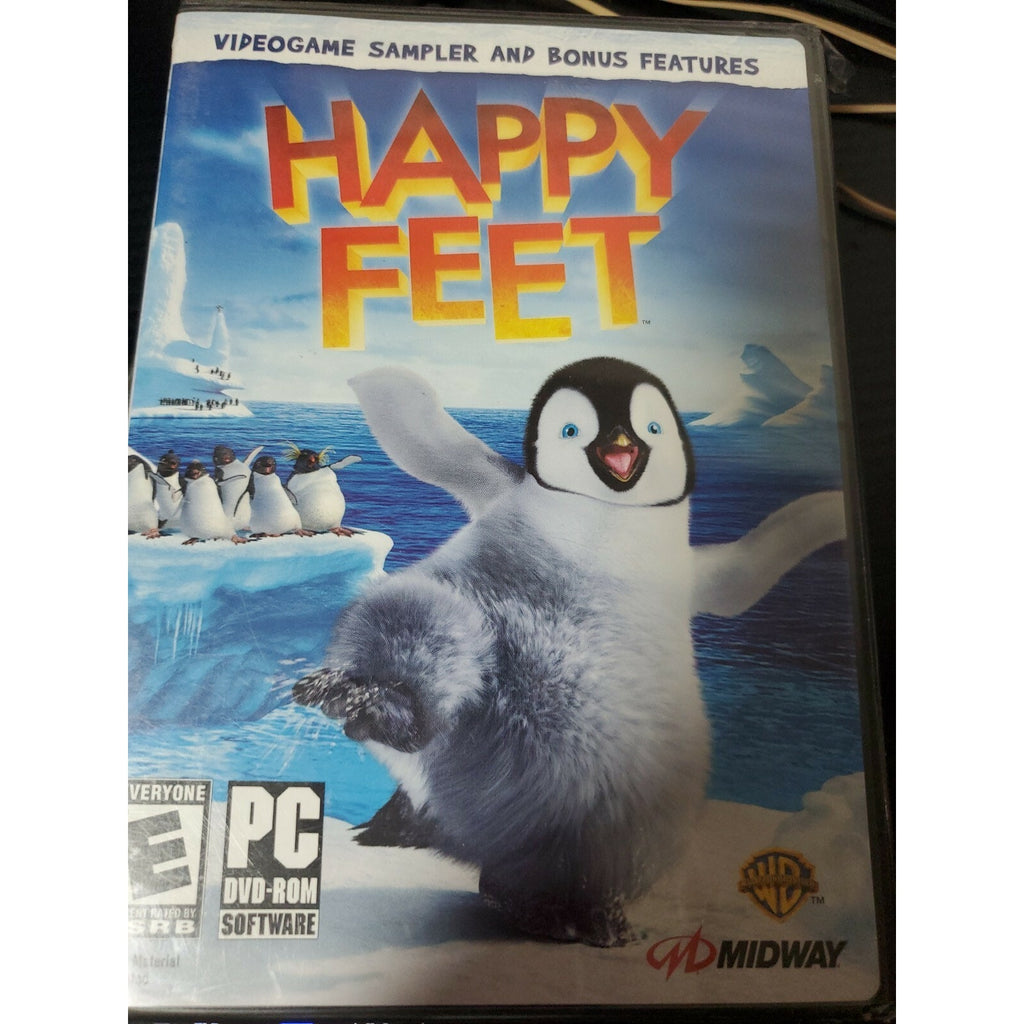 HAPPY FEET - PC DVD ROM SOFTWARE VIDEO GAME - BONUS FEATURES - WARNER BROS