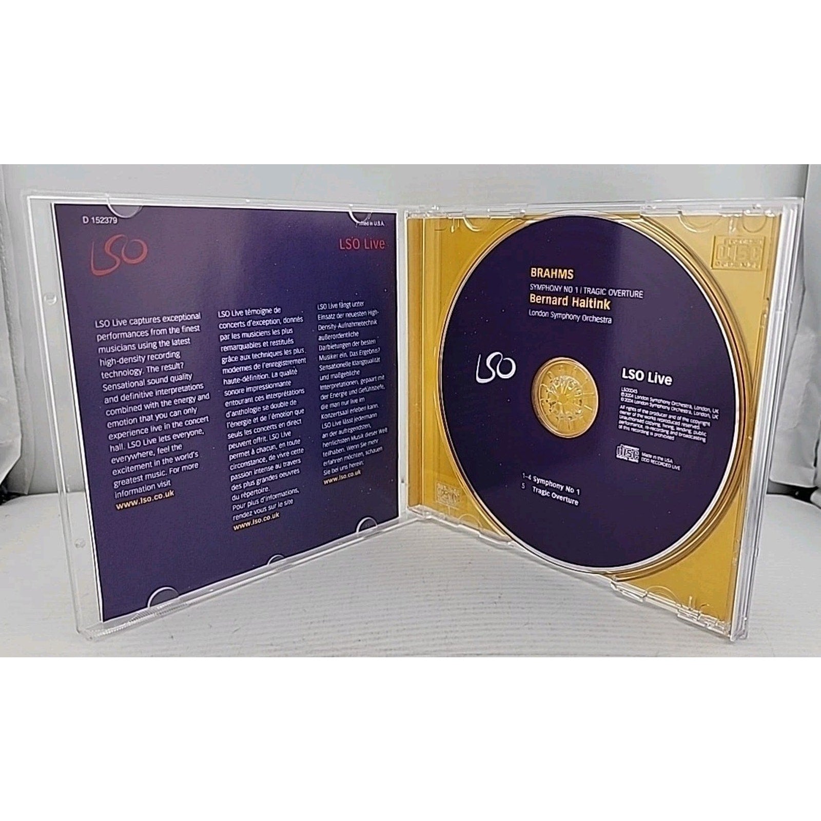 Johannes Brahms Symphony No. 1 (Haitink, Lso) (CD) Album