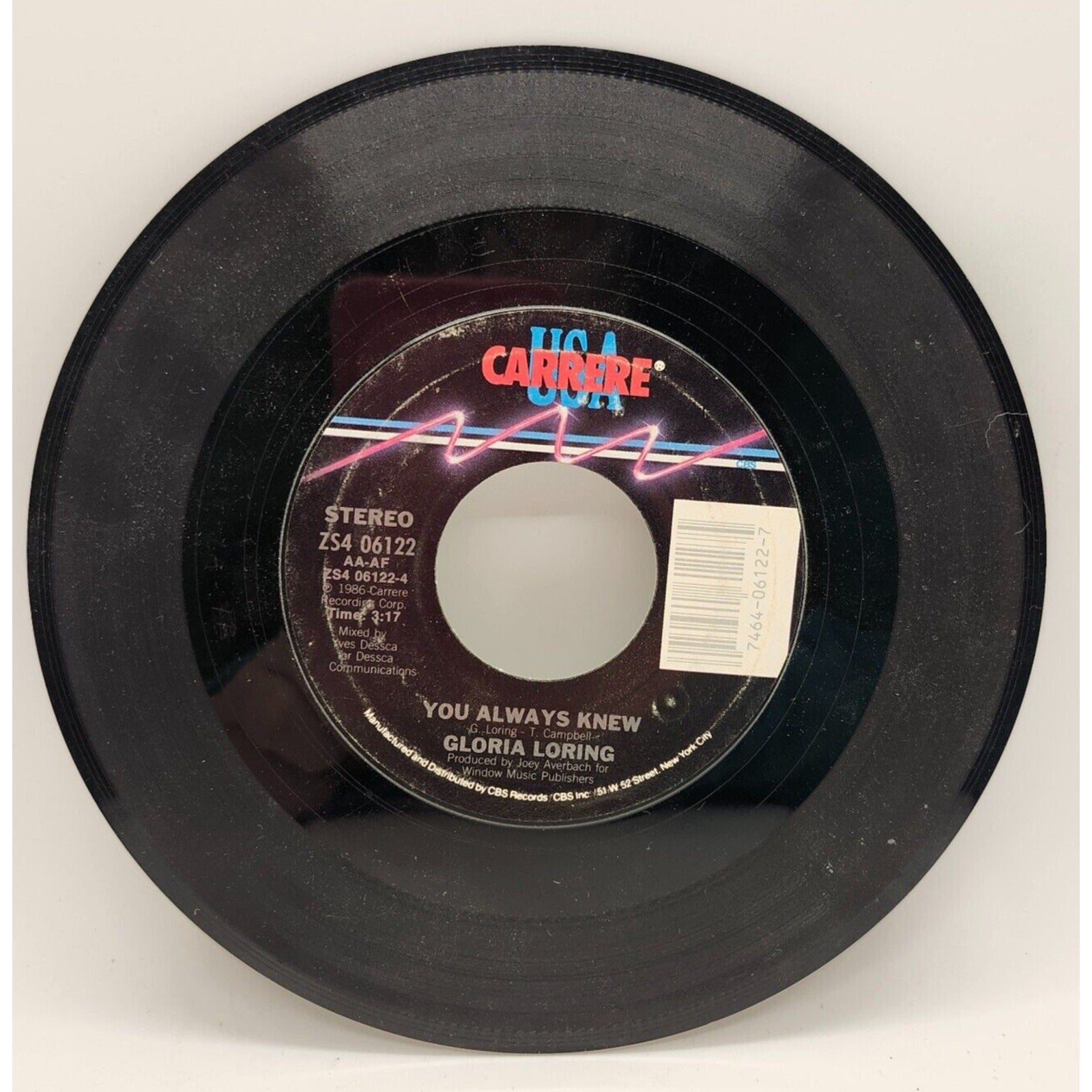 Friends and Lovers / You Always Knew by Gloria Loring (Record) - ZS4 06122