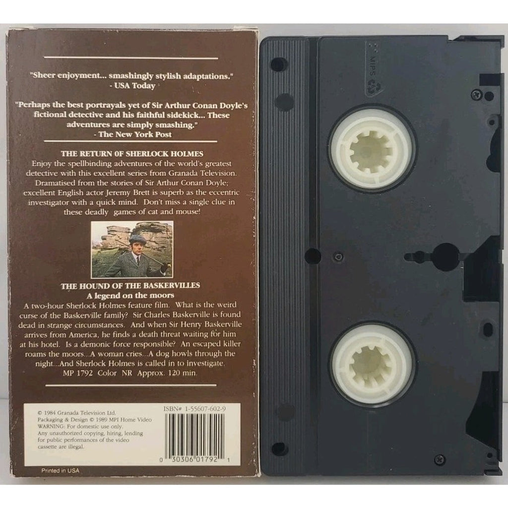 The Return of Sherlock Holmes - The Hound of the Baskervilles (VHS, 1989)