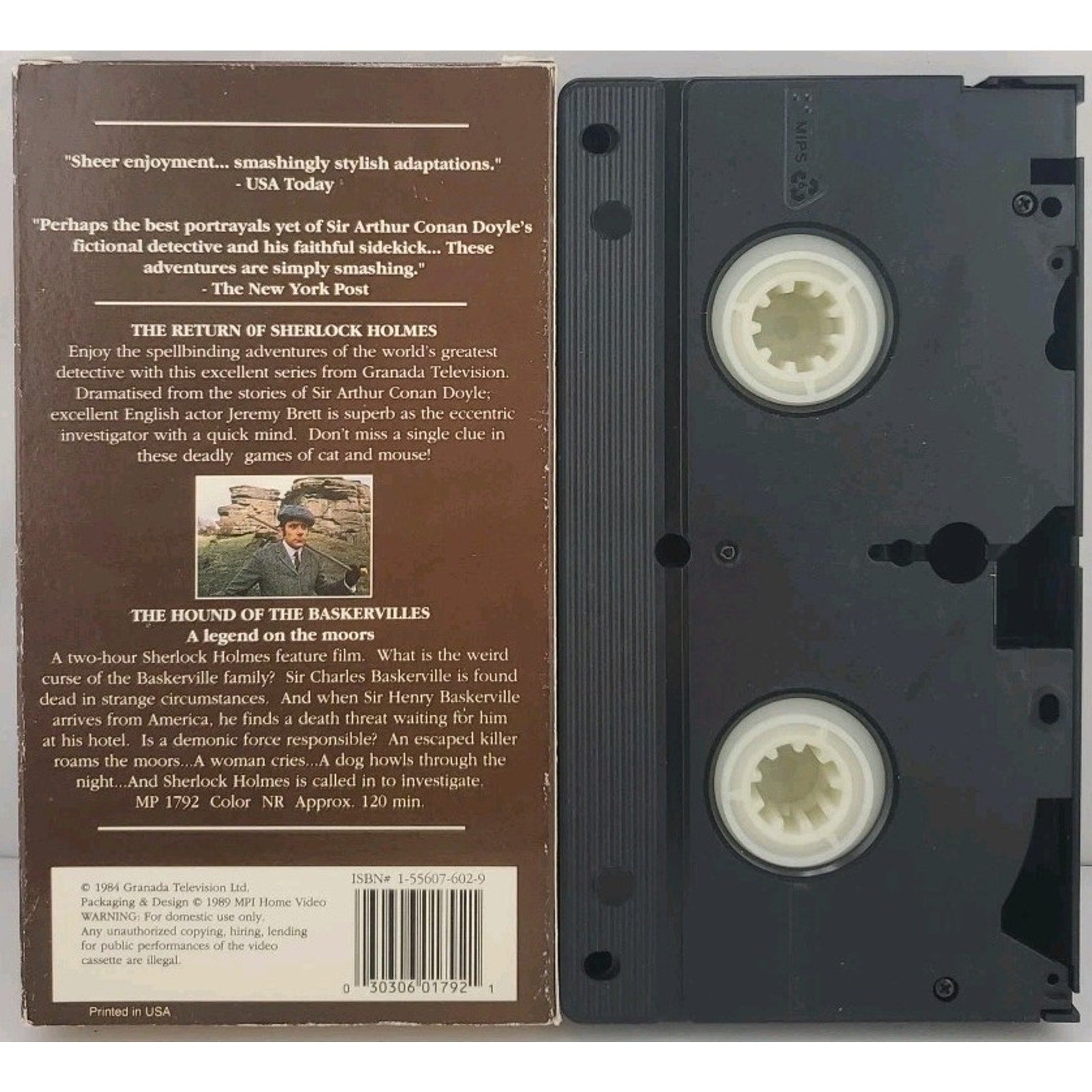 The Return of Sherlock Holmes - The Hound of the Baskervilles (VHS, 1989)