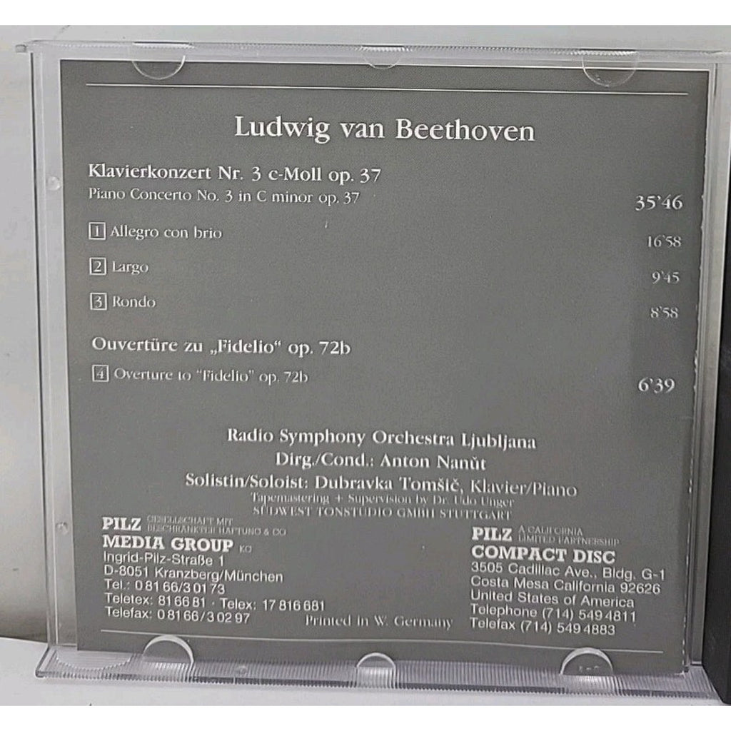 Beethoven Klavierkonzert Nr. 3 Fidelio Overture CD Vienna Master Series