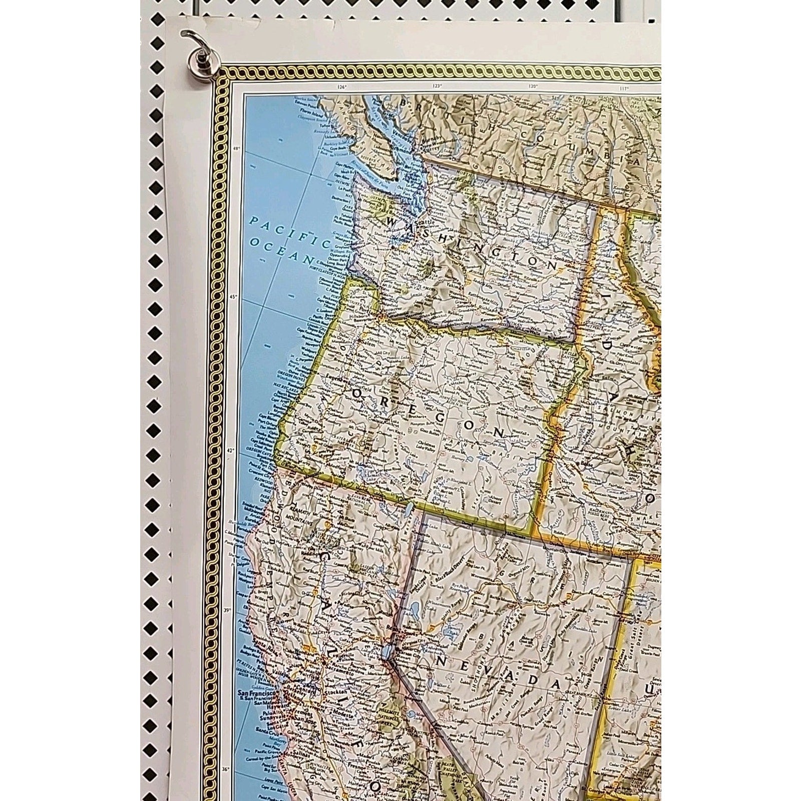 National Geographic Society "The United States" Map (1987) 43x30