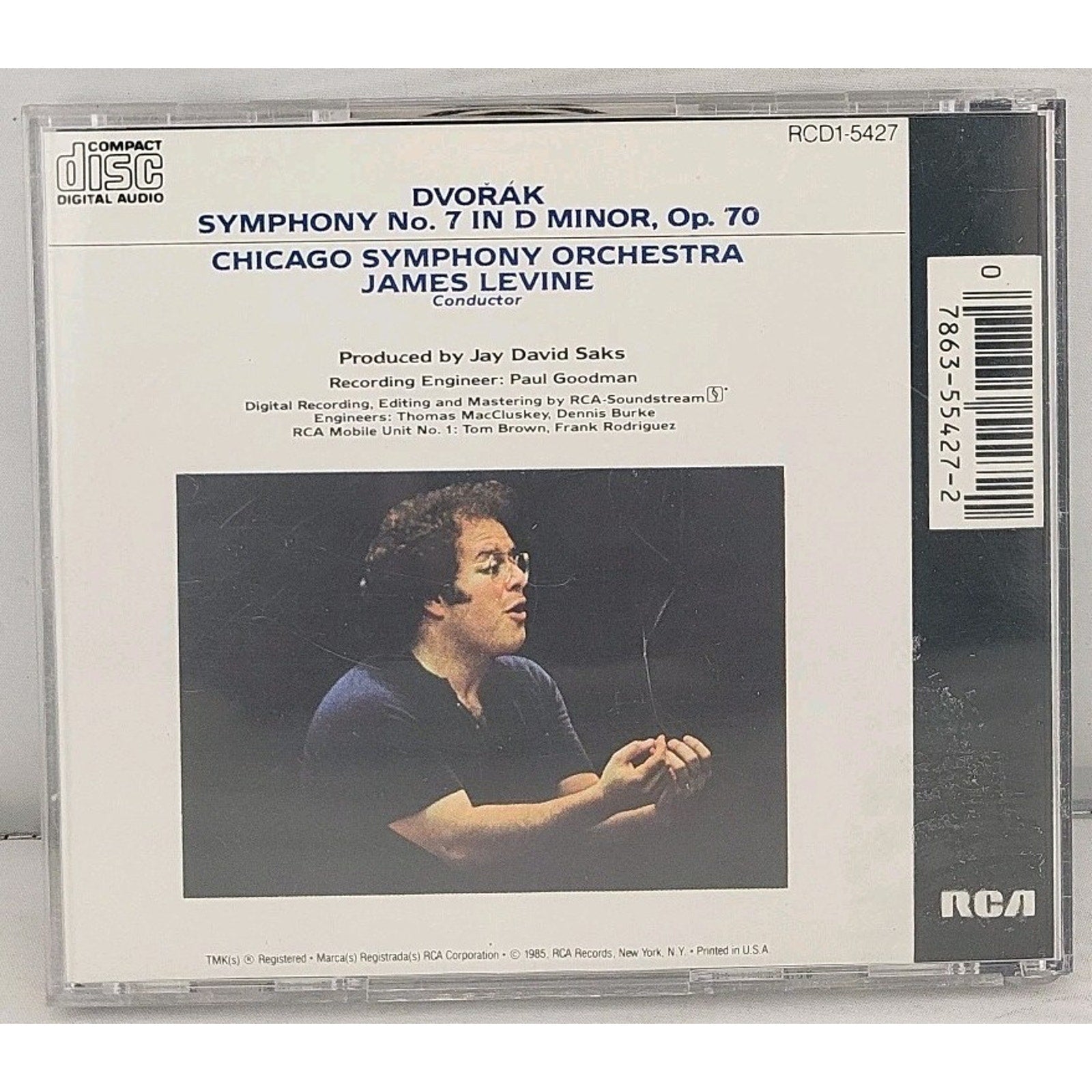 Dvorak Symphony #7 James Levine CD 1985, RCA Japan CD
