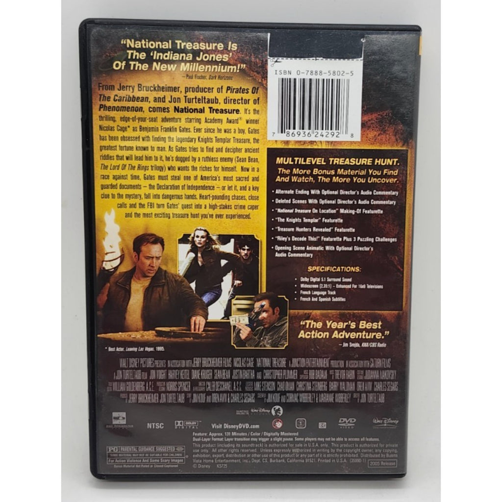 National Treasure (DVD, 2005, Widescreen)