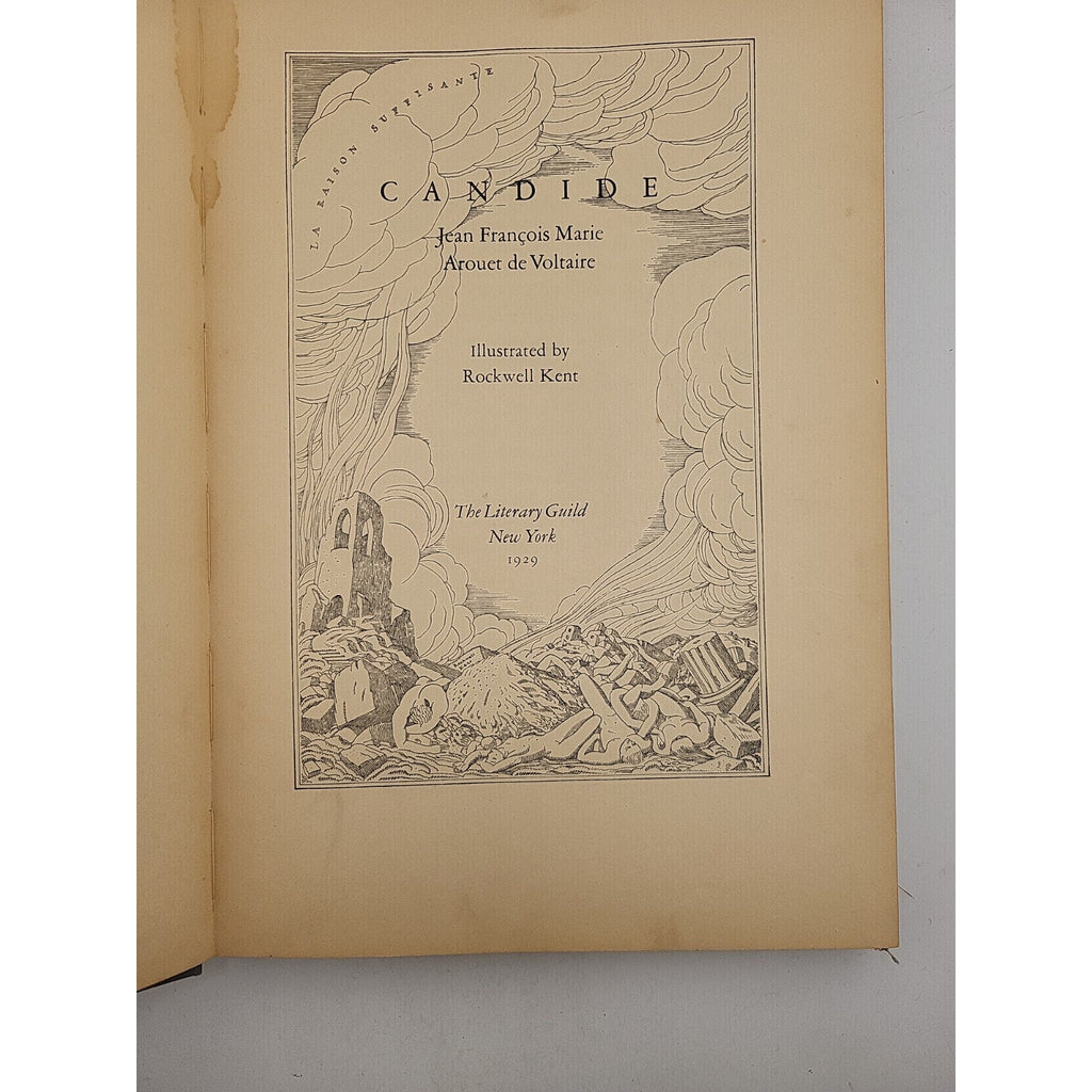 CANDIDE by Jean Francois Marie (Vintage 1929 HC Book) Illustrated Literary Guild