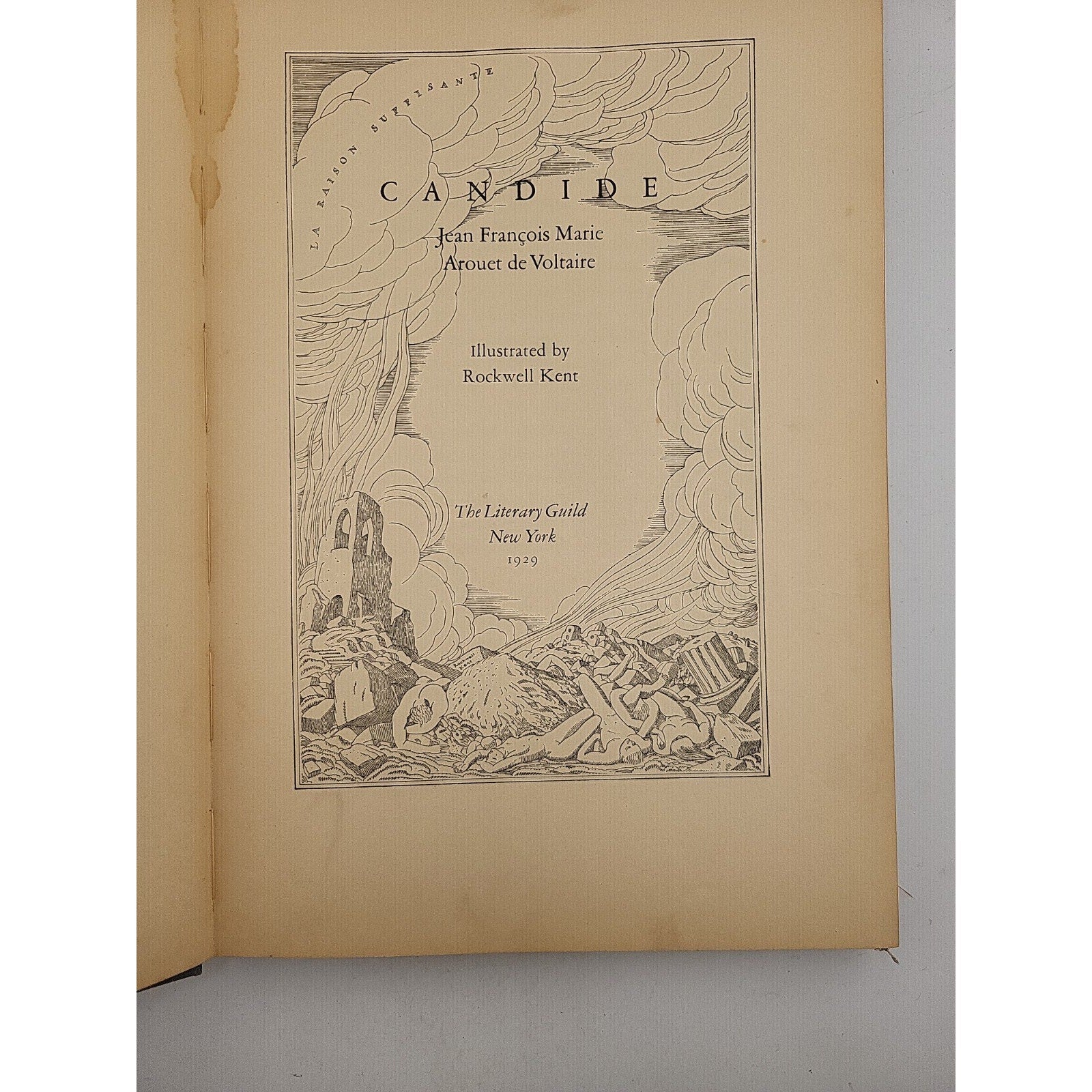CANDIDE by Jean Francois Marie (Vintage 1929 HC Book) Illustrated Literary Guild