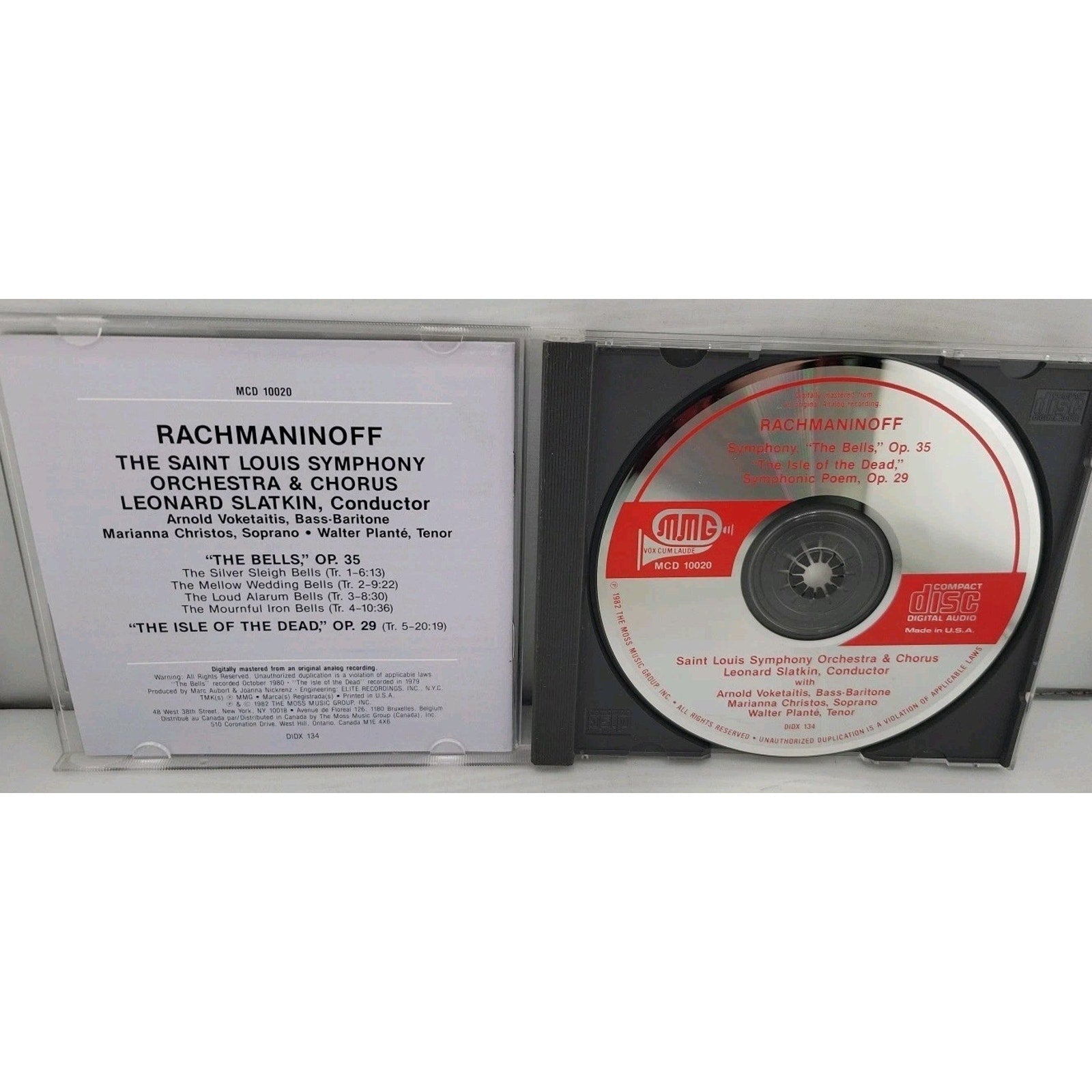 CD Leonard Slatkin, Saint Louis Symph. - Rachmaninoff The Bells Isle of the Dead