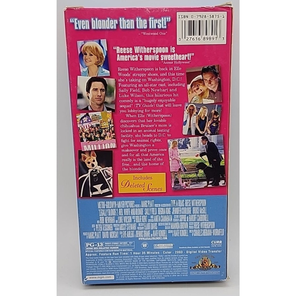 Legally Blonde 2-Red White & Blonde (VHS, 2003)