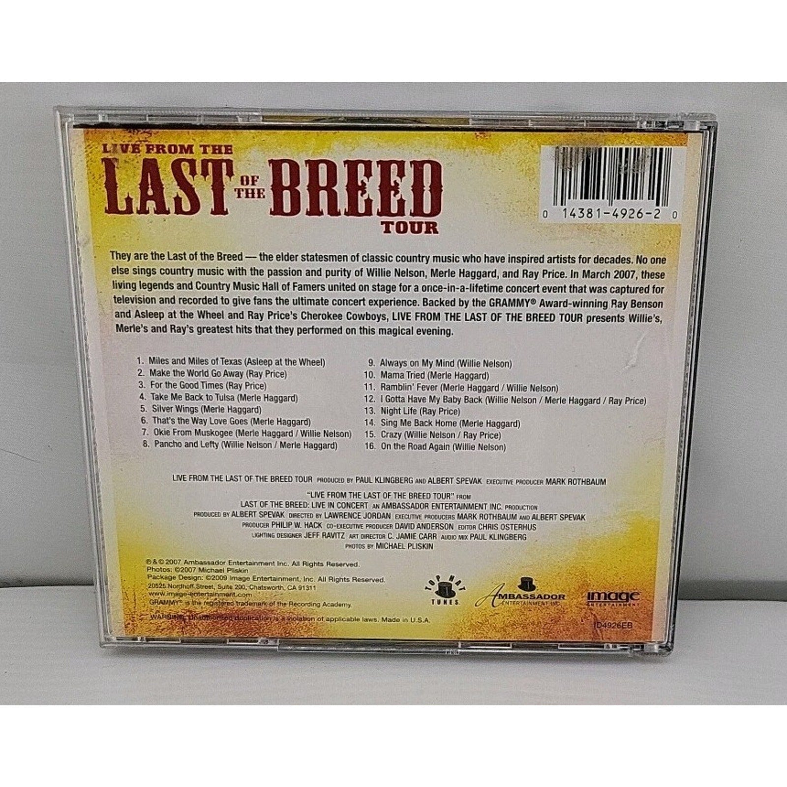 Live from the Last of the Breed Tour by Ray Price (CD, 2009)