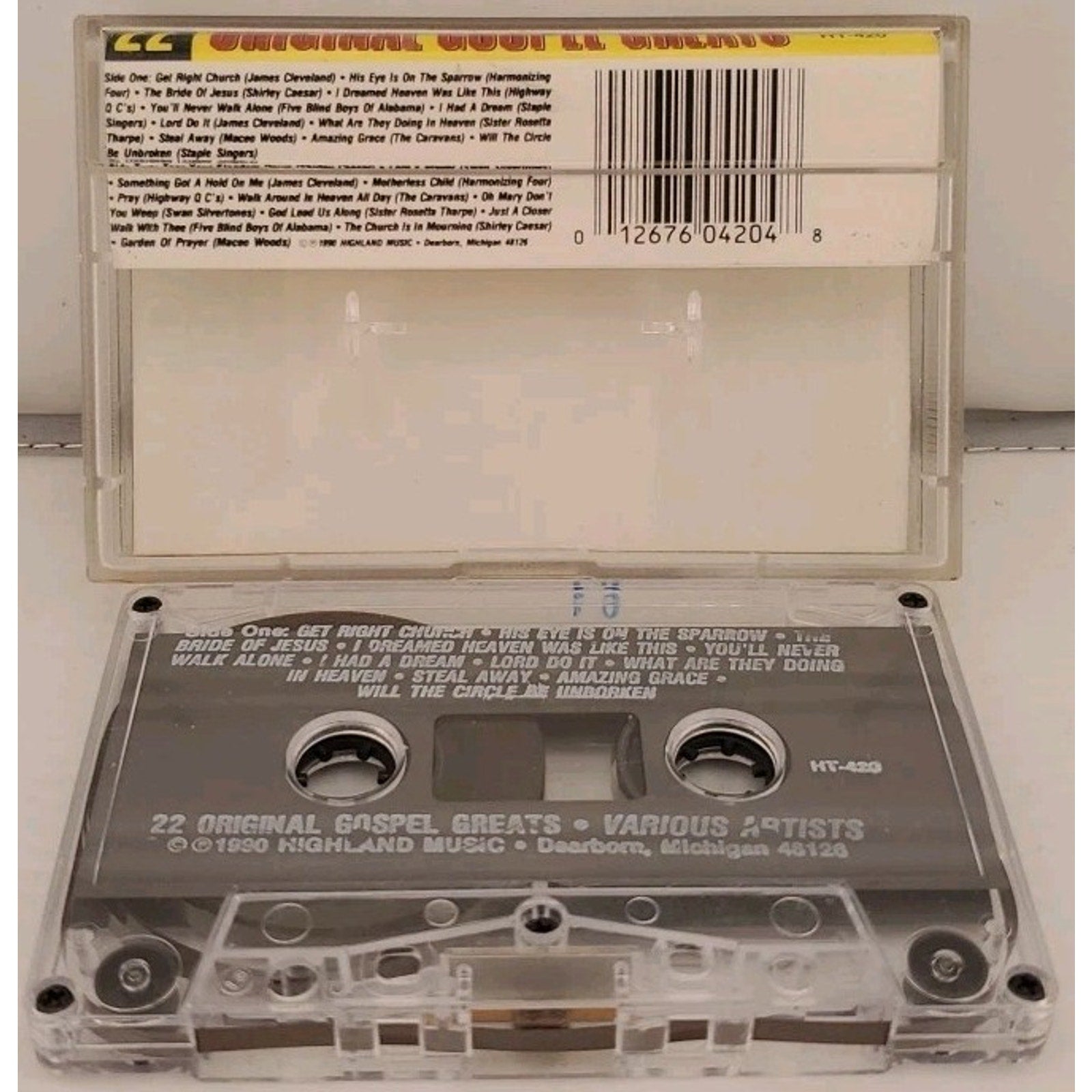 22 Original Gospel Greats by Various Artists (Cassette, Aug-1994, Hollywood)