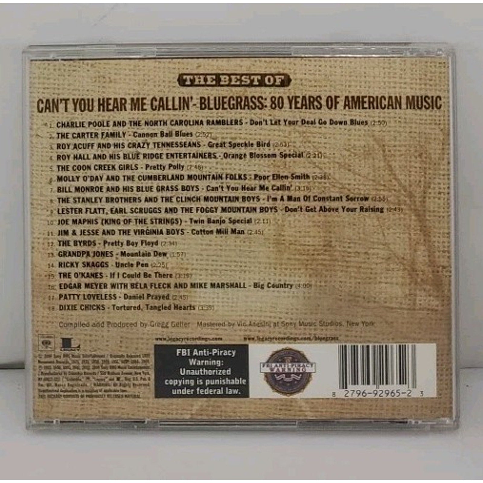 The Best of Can't You Hear Me Callin': Bluegrass-80 Years of American Music (CD)
