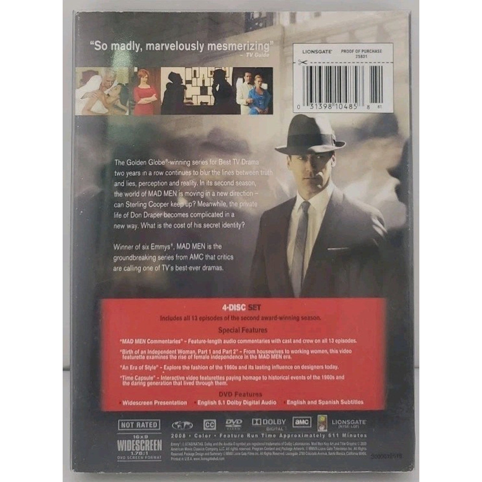 Mad Men: Season Two (DVD, 2008)