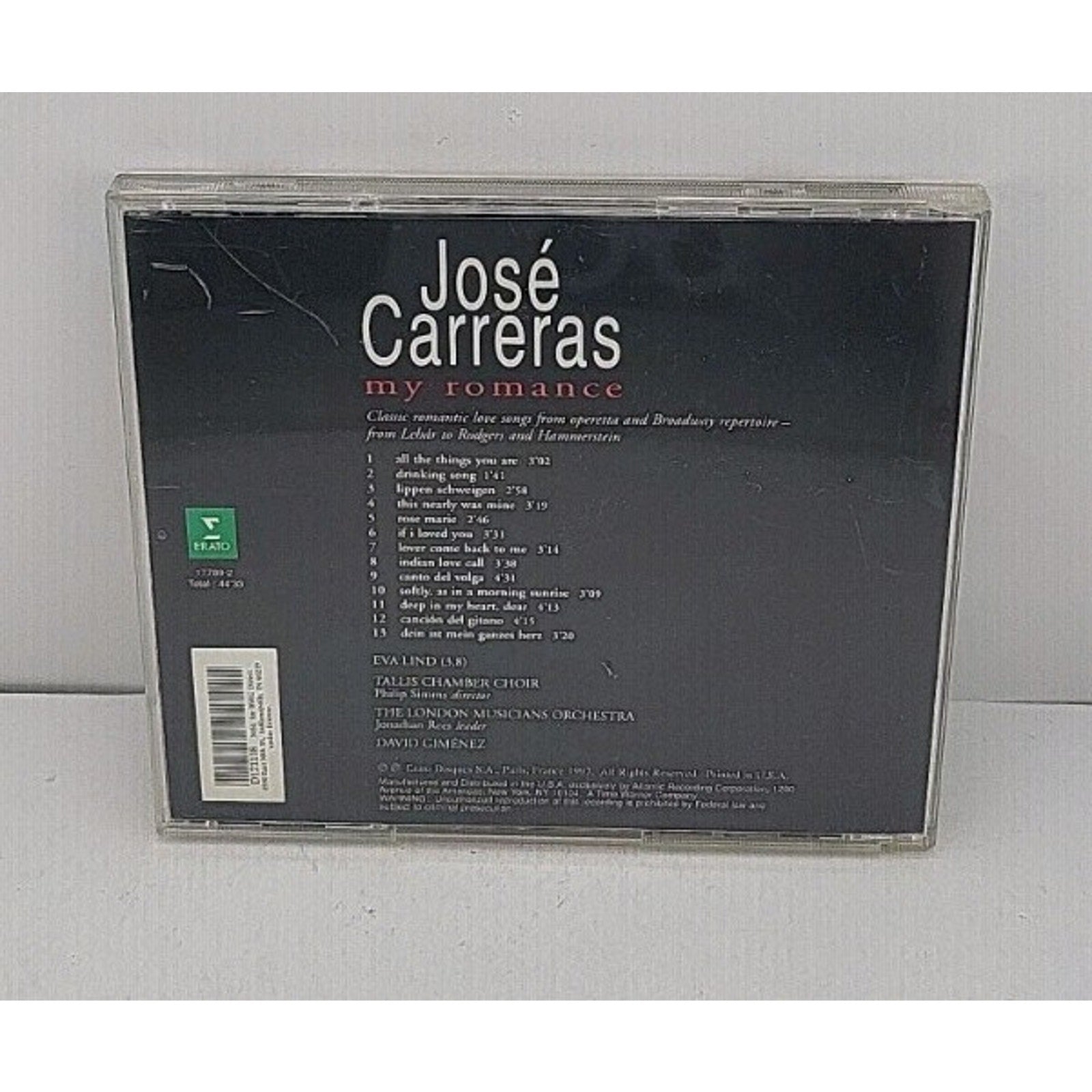 My Romance by José Carreras (CD, Oct-1997, Erato Records)