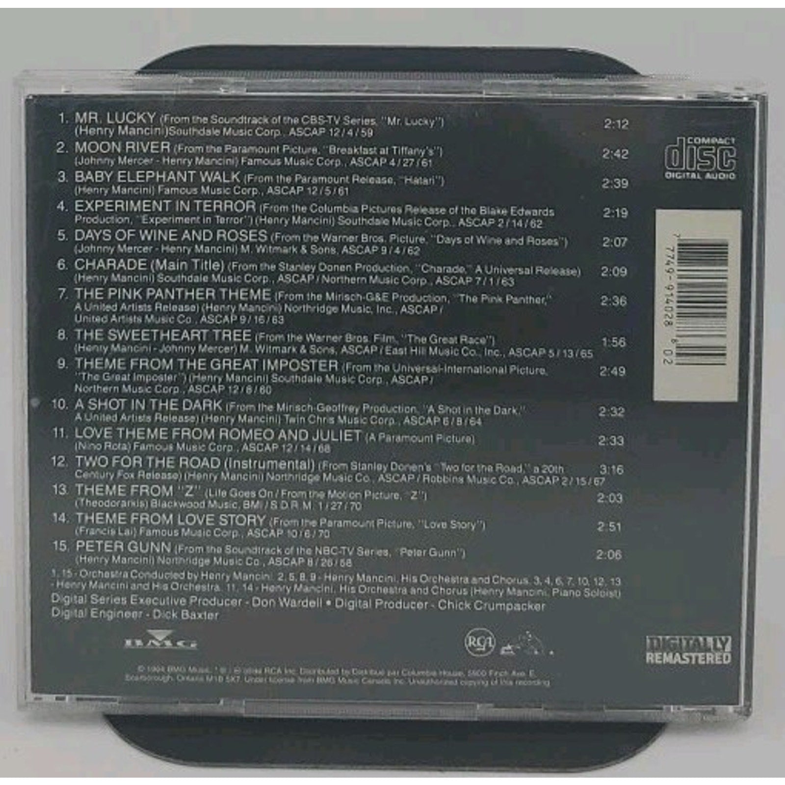 All-Time Greatest Hits, Vol. 1 by Henry Mancini (CD, RCA)