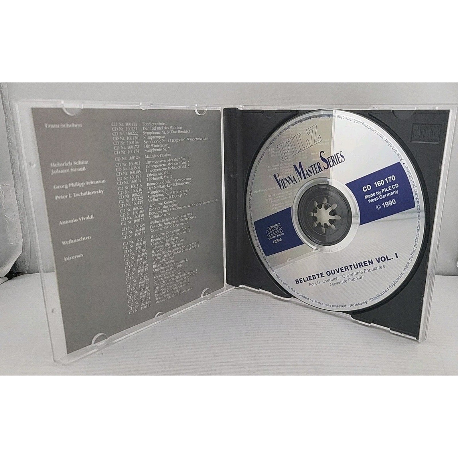 Pilz Vienna Master Series Beliebte Ouvertüren Vol I Classical CD 160 170