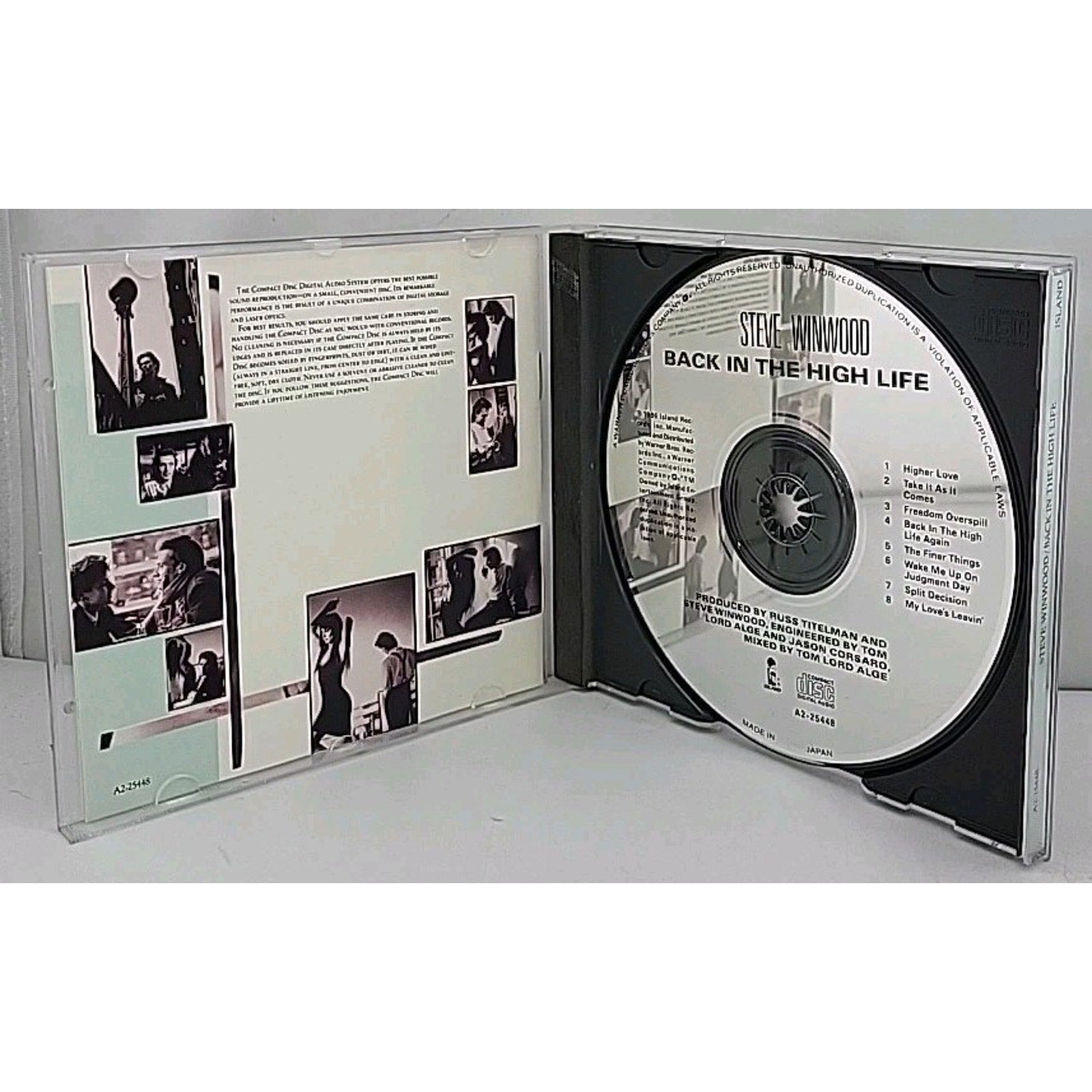 Back in the High Life by Winwood, Steve (CD, 1990)