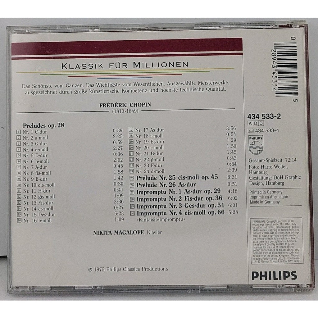 Chopin - CD - Preludes, op. 28/Nr. 25, op. 45/Nr. 26/Impromptus Nr. 1-4, opp....