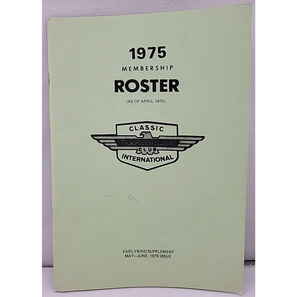 The Classic Thunderbird Membership Roster 1975