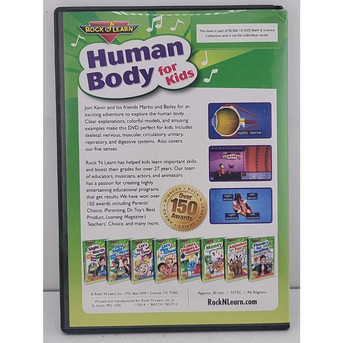 Rock N Learn Human Body For Kids DVD