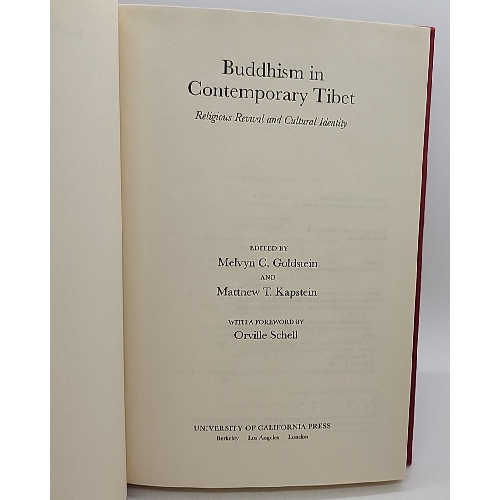 Buddhism In Contemporary Tibet Goldstein & Kapslein