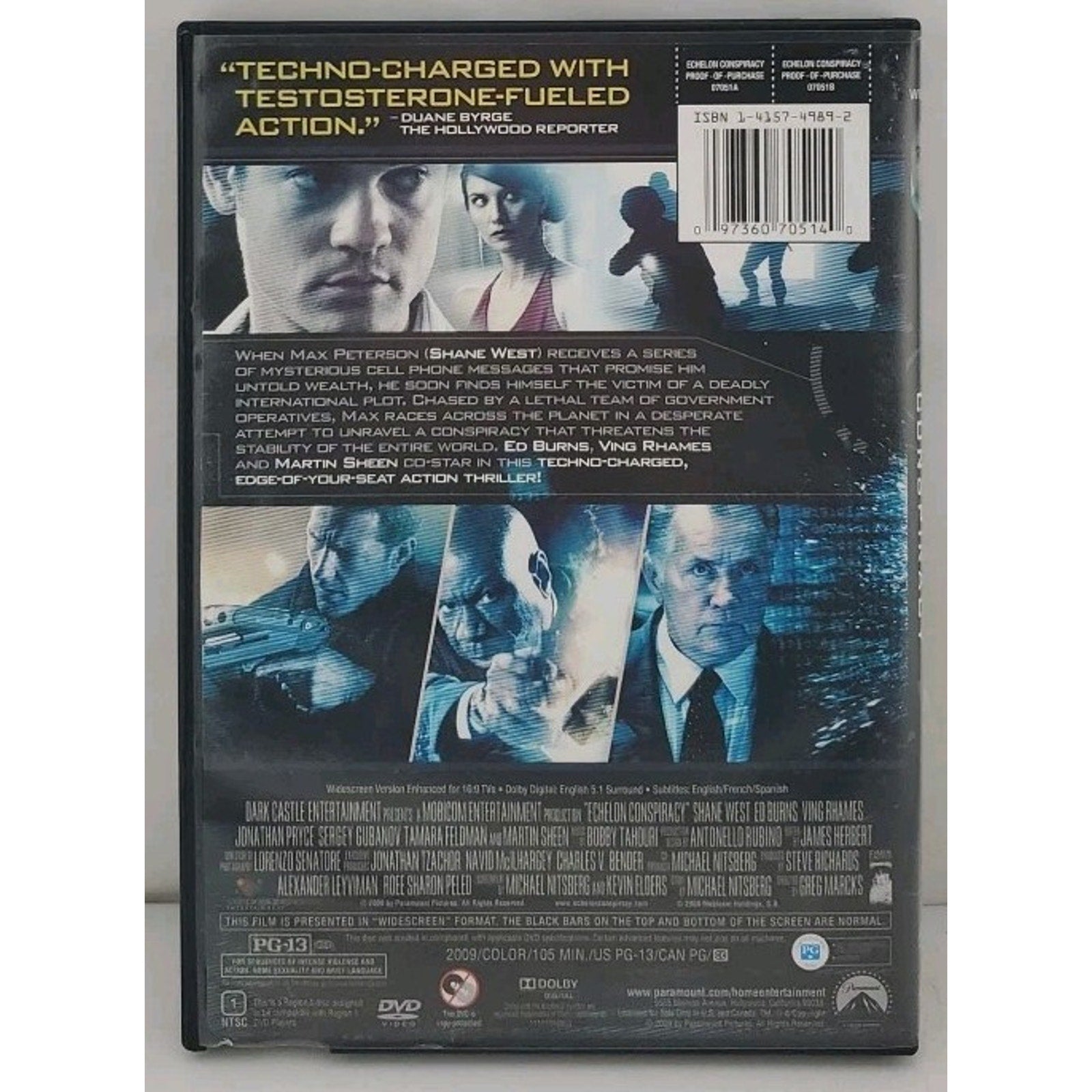 Echelon Conspiracy (DVD, 2009)