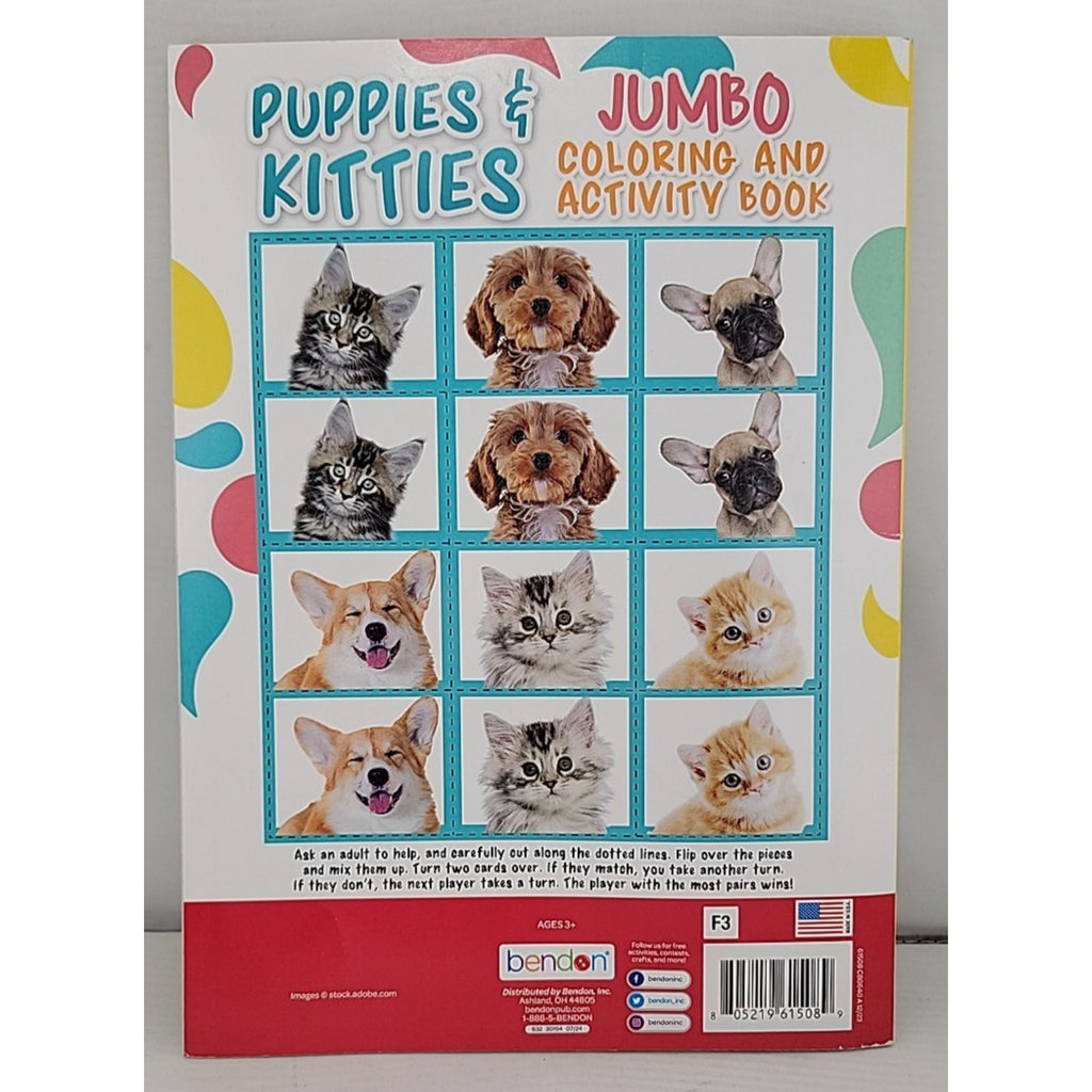 Puppies & Kitties Jumbo Coloring And Activity Book