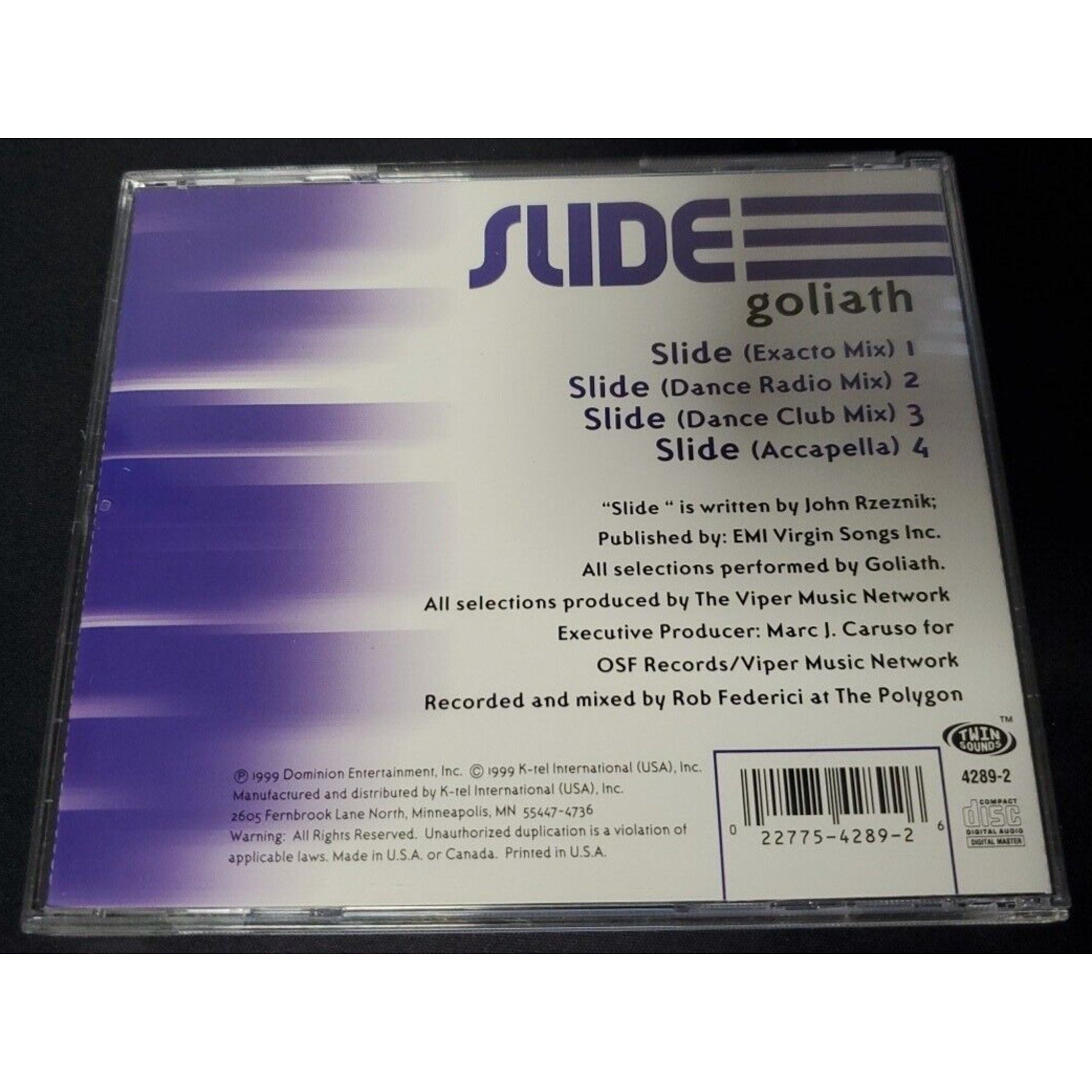 Goliath - Slide - CD SINGLE