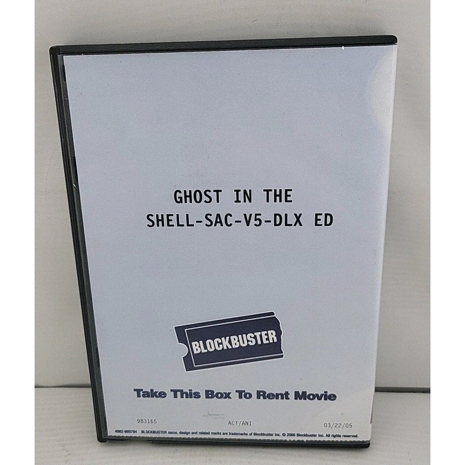 Ghost in the Shell 5: Stand Alone Complex (DVD, 2002) *Blockbuster Case*