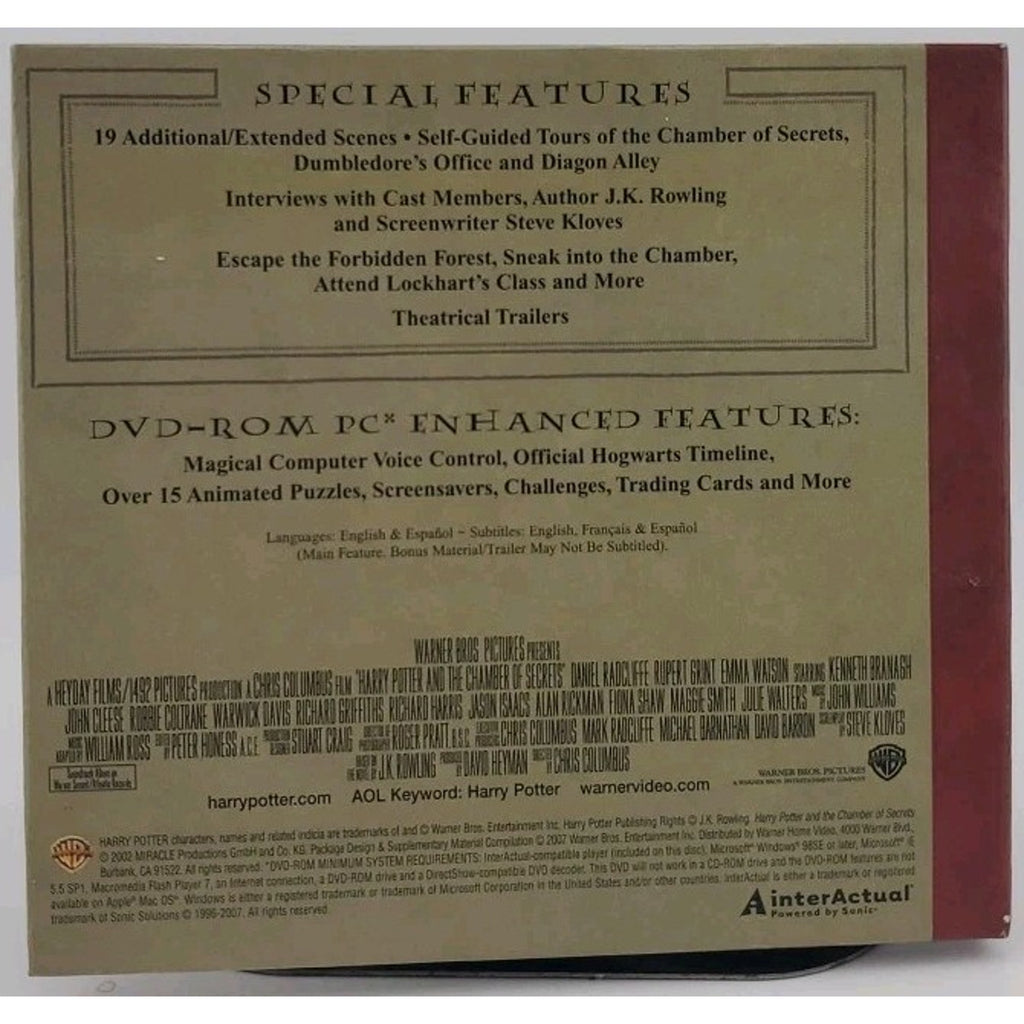 Harry Potter And The Chamber Of Secrets Year Two Enhanced Edition DVD