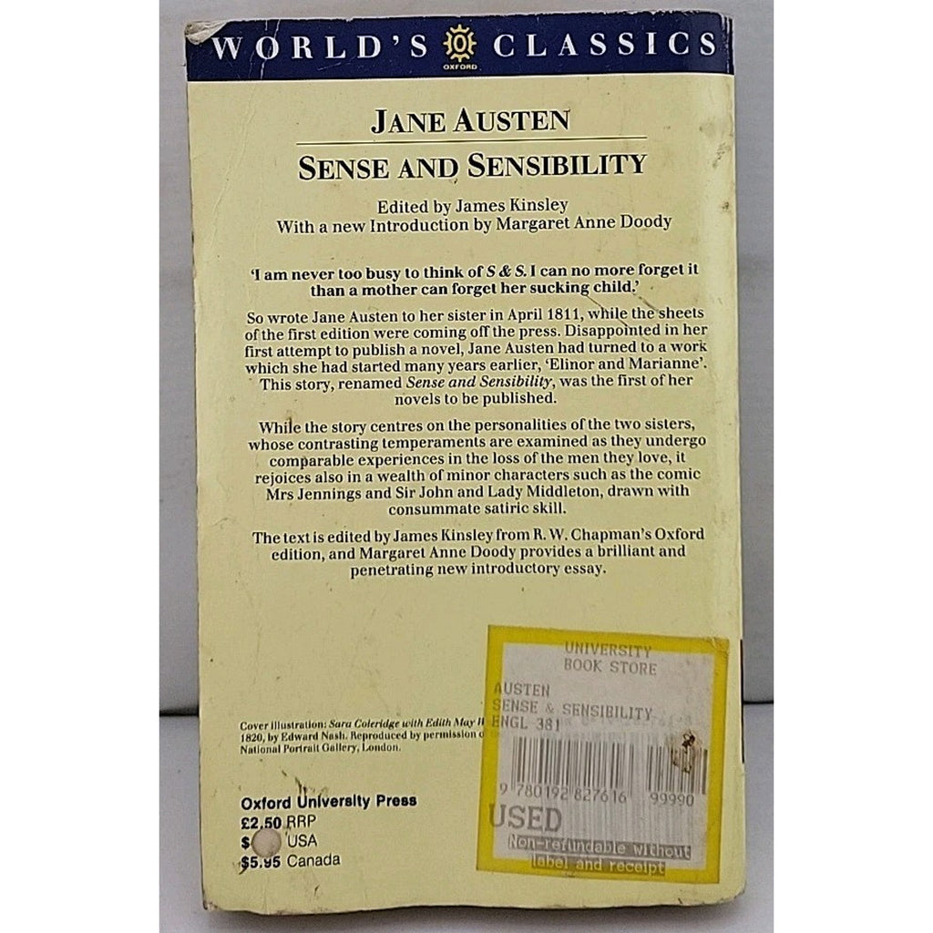 Sense And Sensibility By Jane Austen
