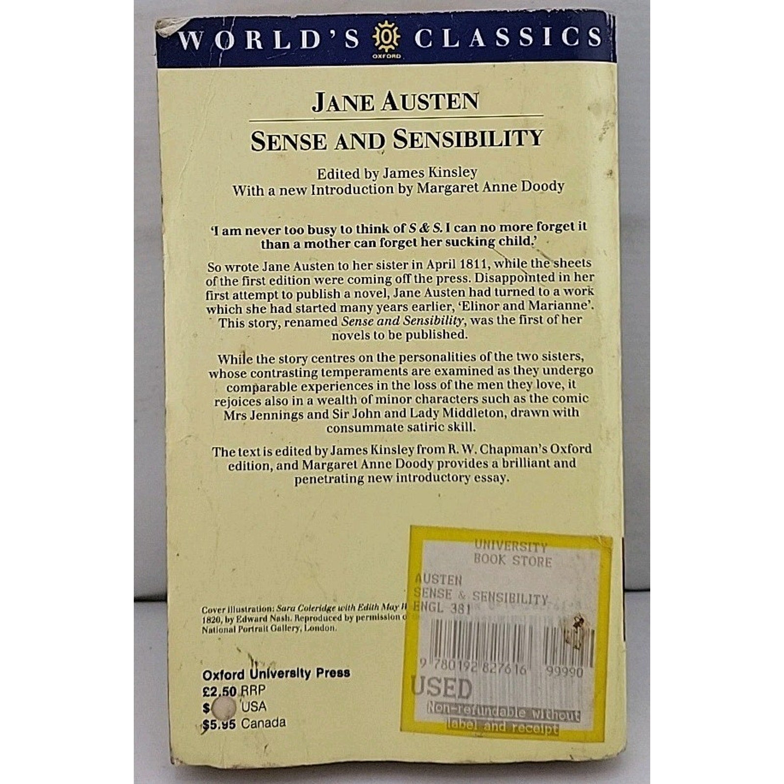 Sense And Sensibility By Jane Austen