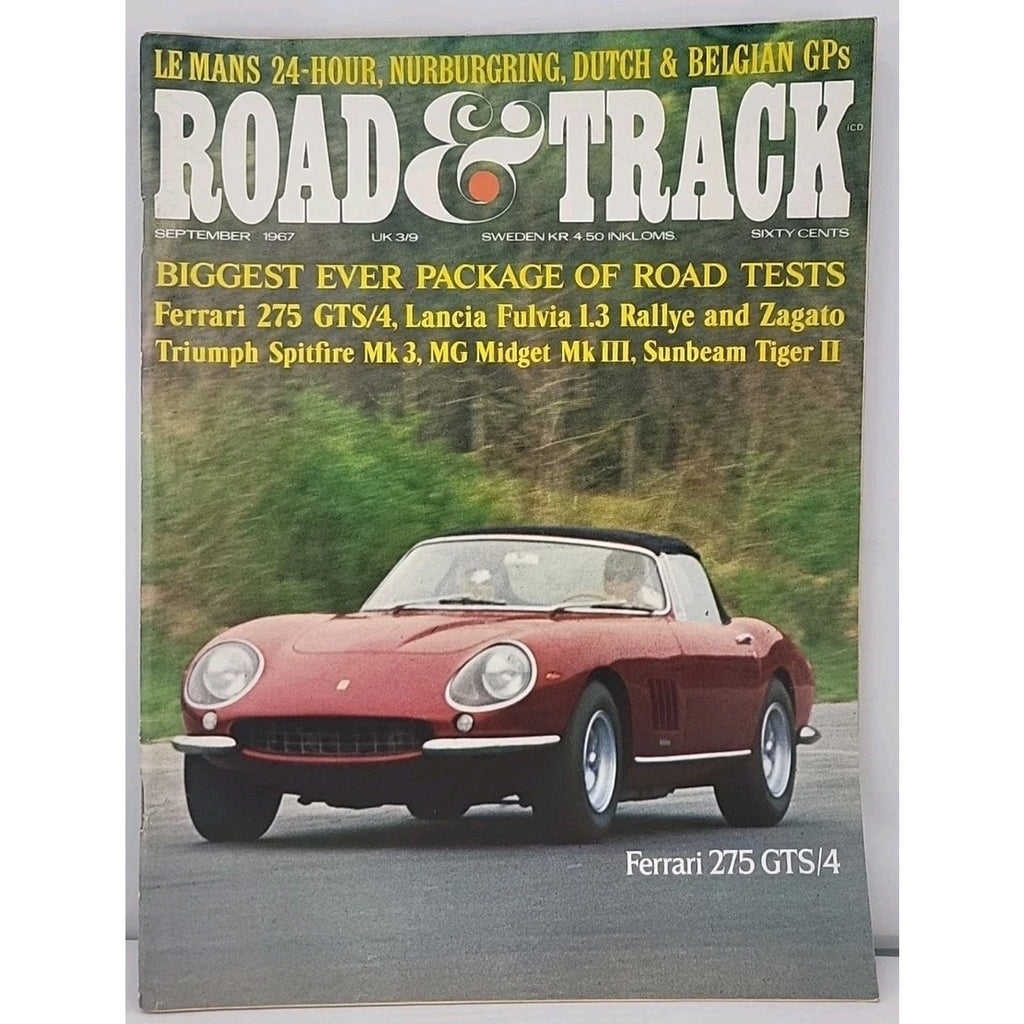 Road And Track Magazine - September 1967 - Volume 19 Number 1