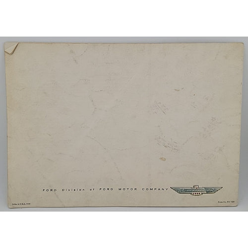 1955 Ford Thunderbird Dealer Sales Brochure