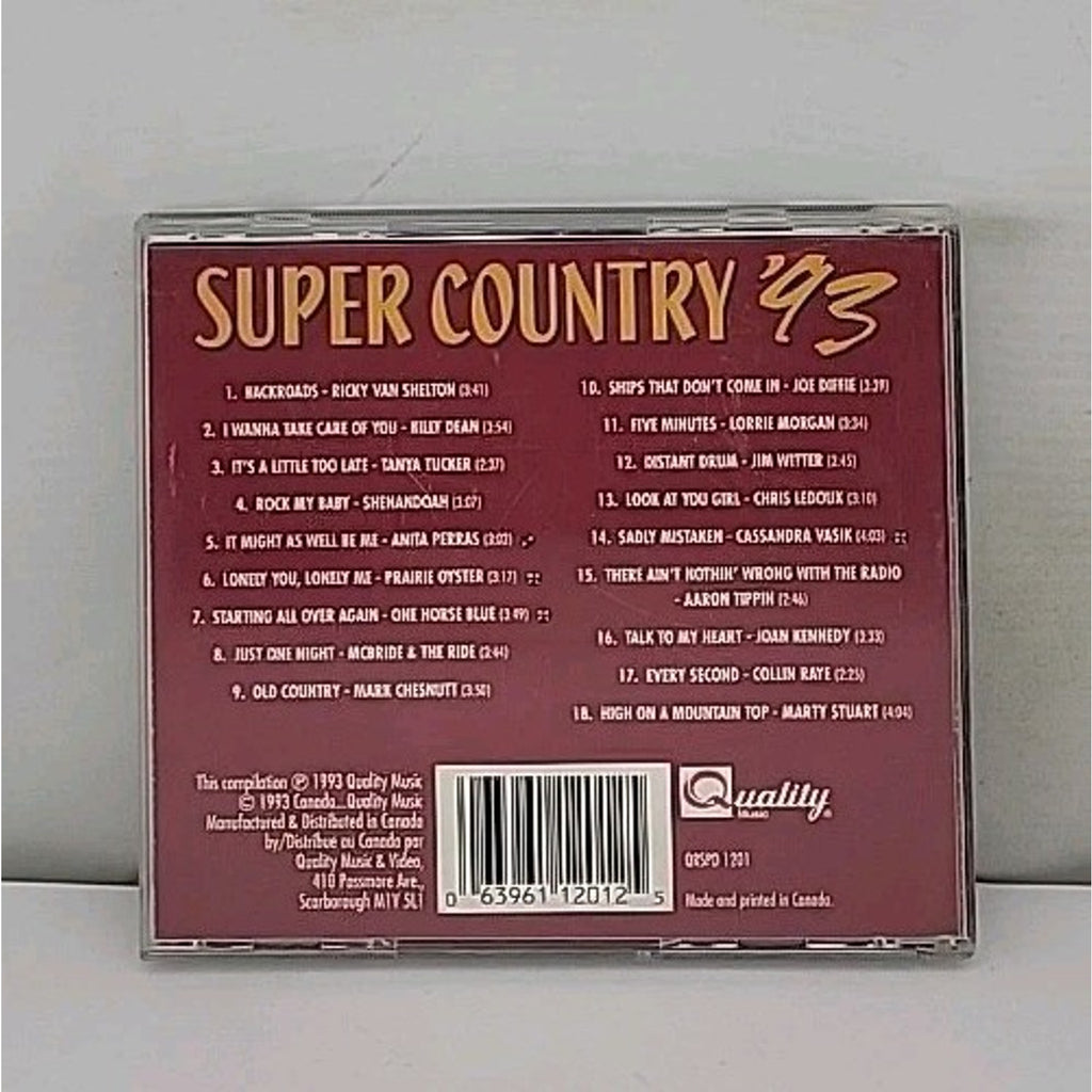 Super Country '93 CD 1993 Various Artists Country Quality Music