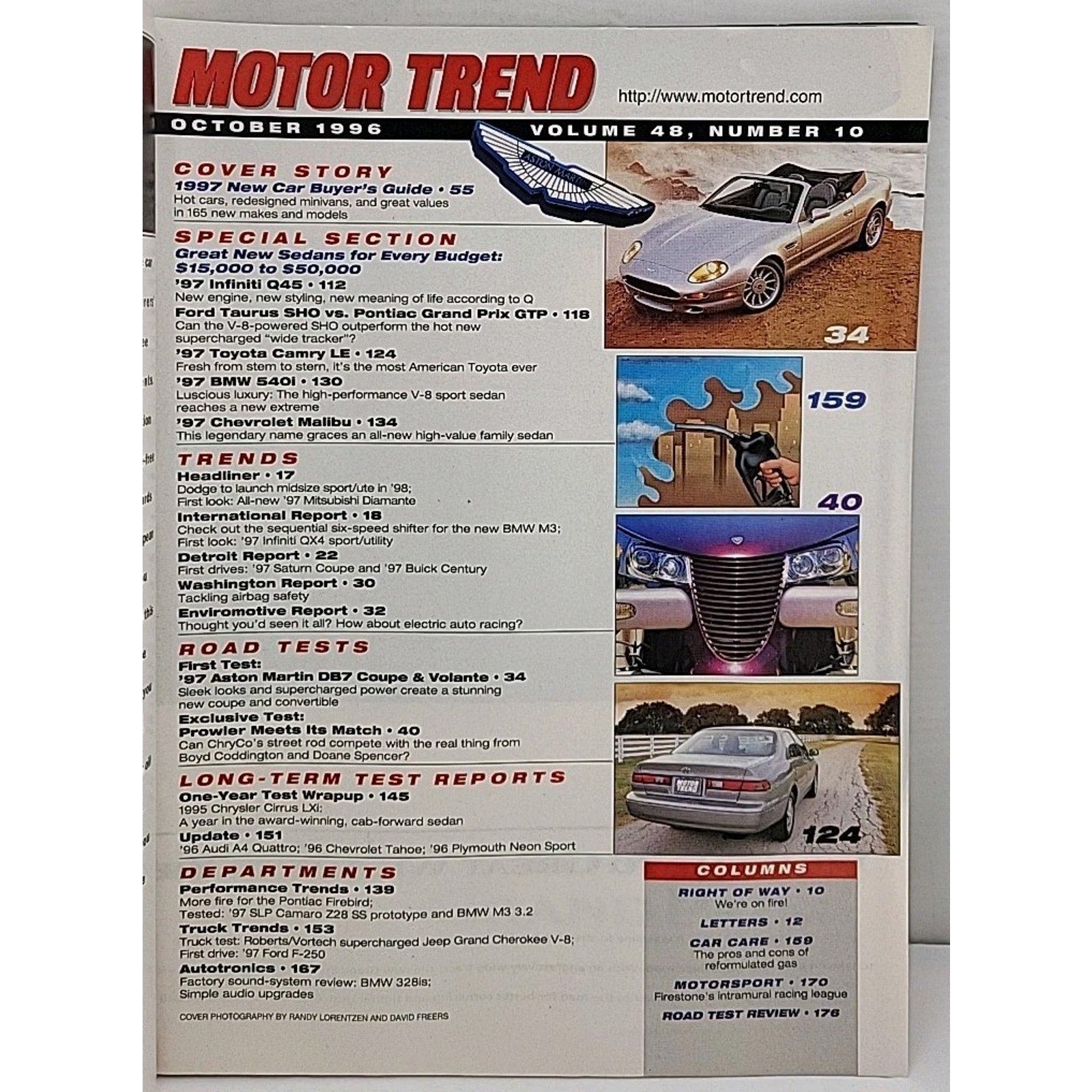 Motor Trend Magazine - October 1996 - Volume 48 Number 10
