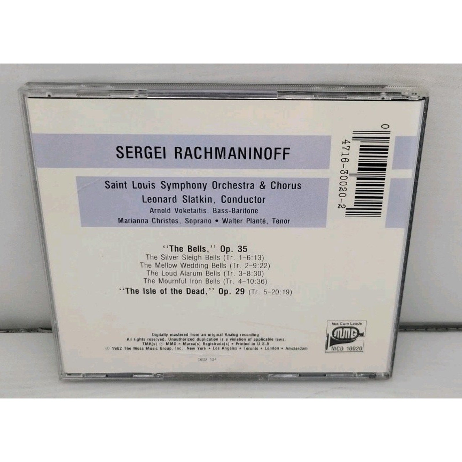 CD Leonard Slatkin, Saint Louis Symph. - Rachmaninoff The Bells Isle of the Dead