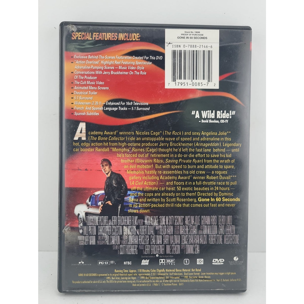 Gone in 60 Seconds (DVD, 2000)