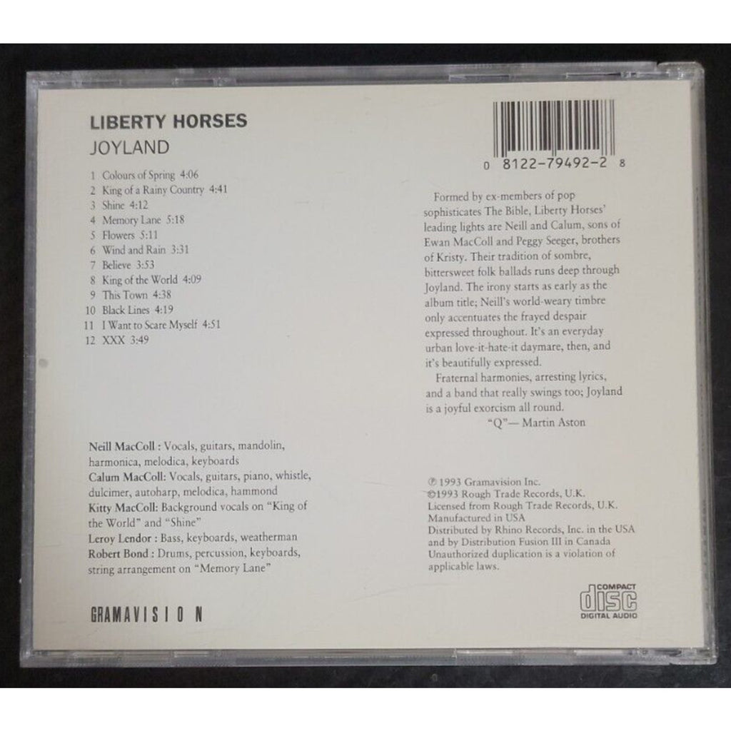 Liberty Horses, Joyland, Audio CD