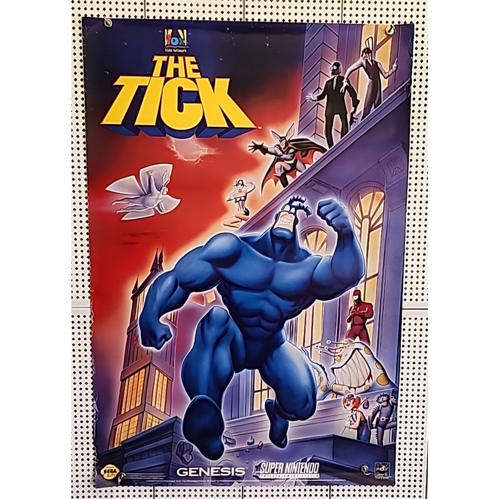 The Tick SNES Sega Genesis 1994 Video Game Art Print Ad/Poster 27x41