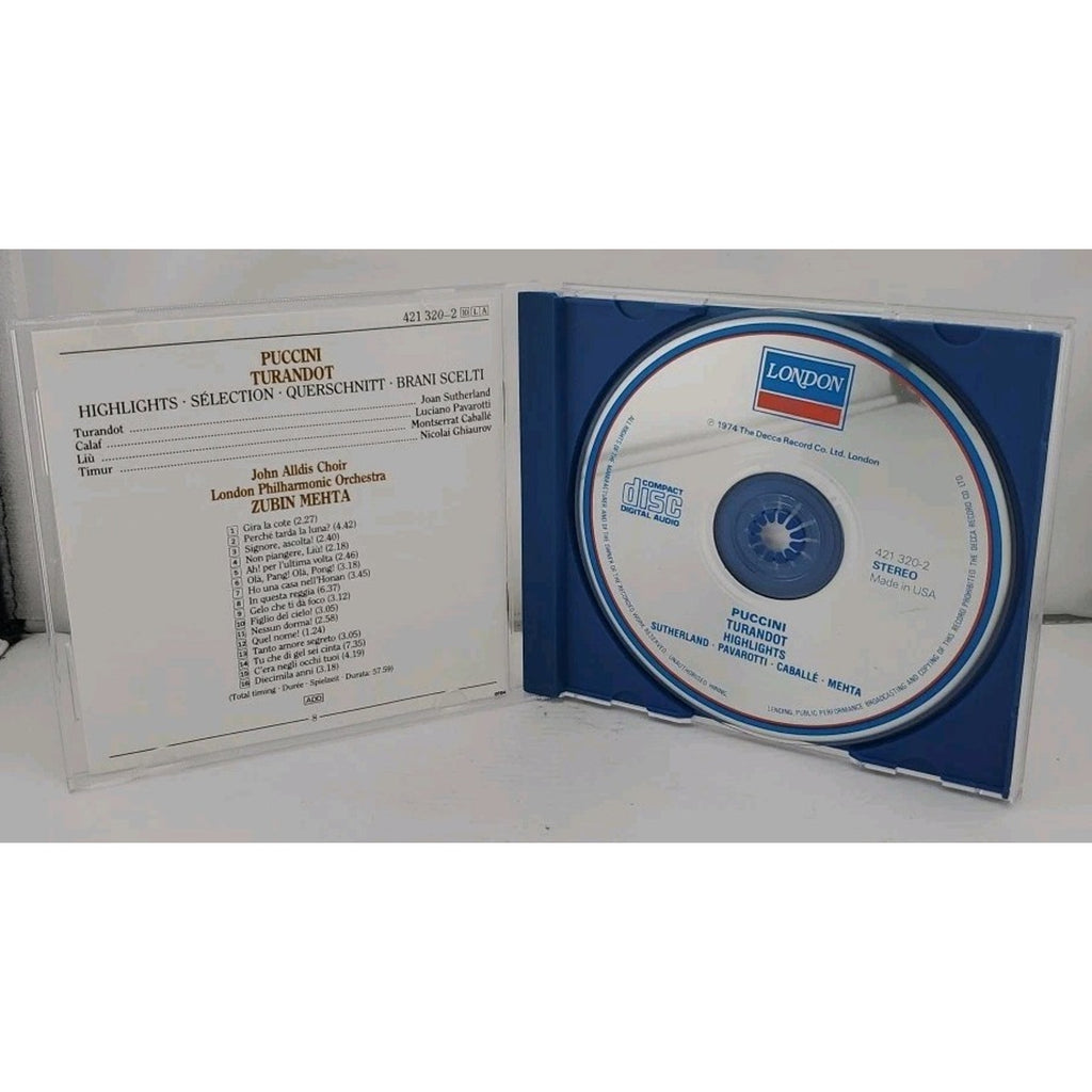 Puccini: Turandot [Highlights] (CD, Apr-1991, Decca)