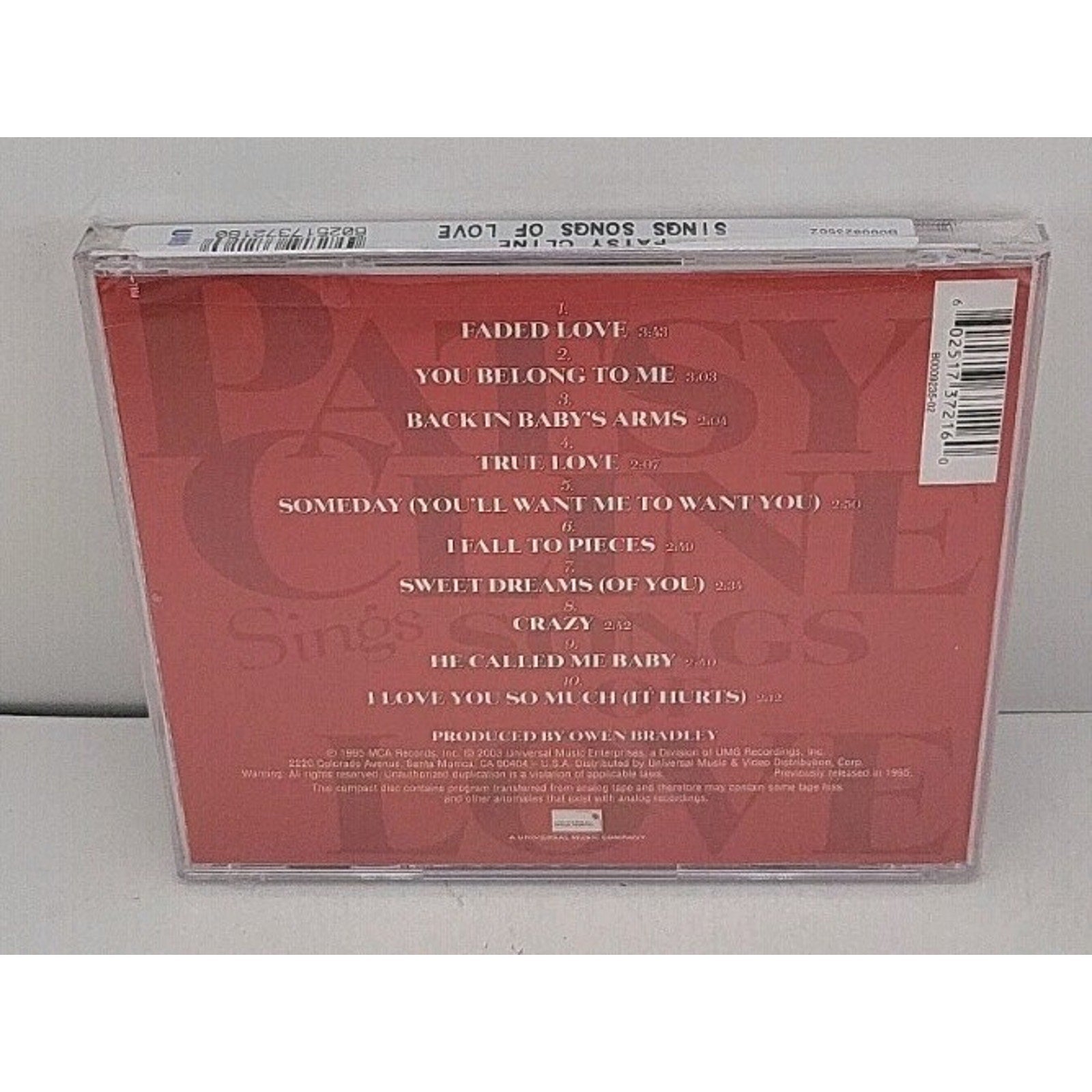 Sings Songs of Love by Patsy Cline (CD, 2007) *Brand New*