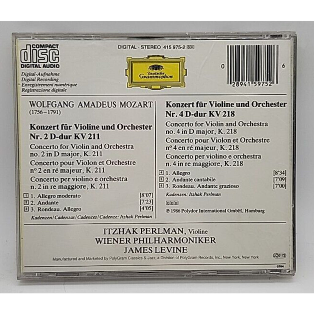 Mozart Violinkonzerte Nos. 2 & 4 CD