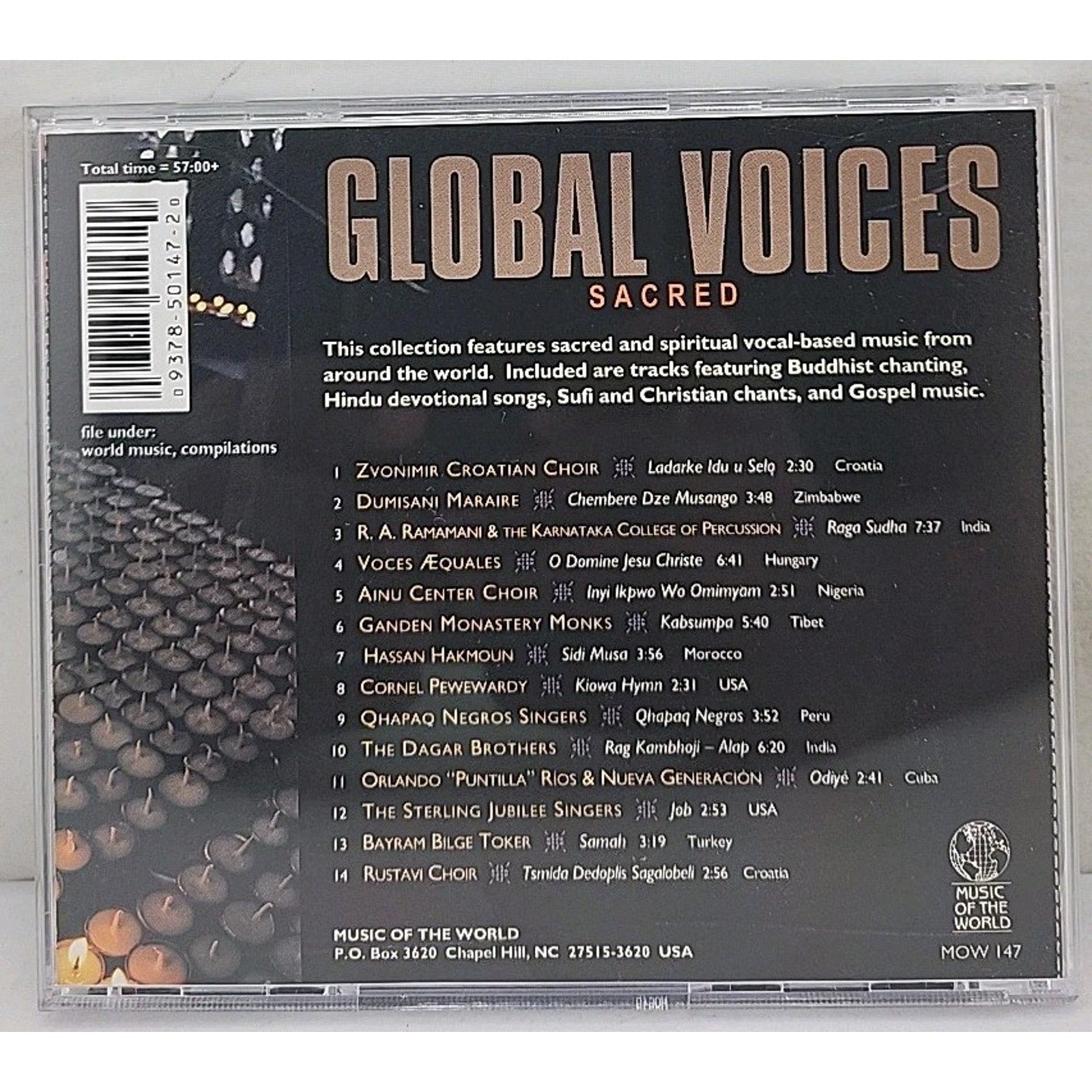 Sacred Global Voices by Various Artists (CD, Oct-1999, Music Of The World)