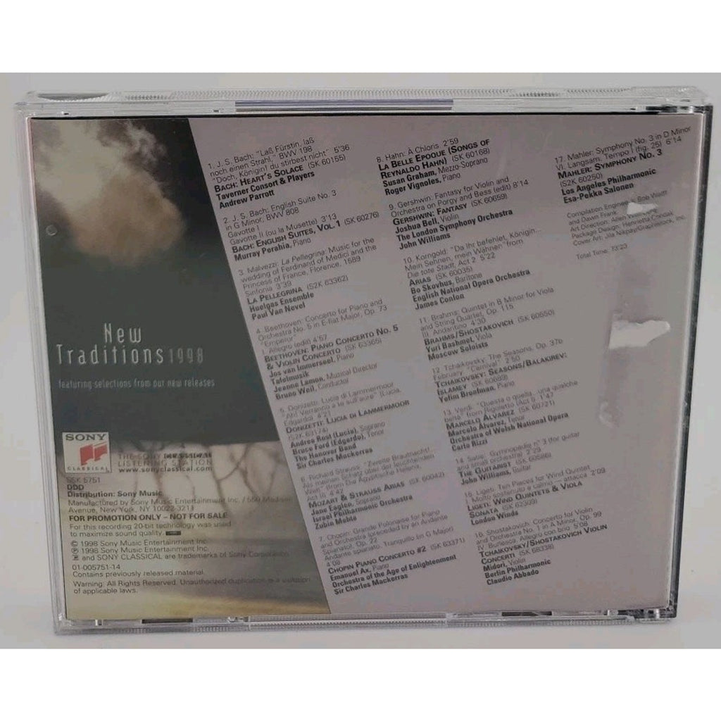 Sony Classical New Traditions 1998 Promo CD