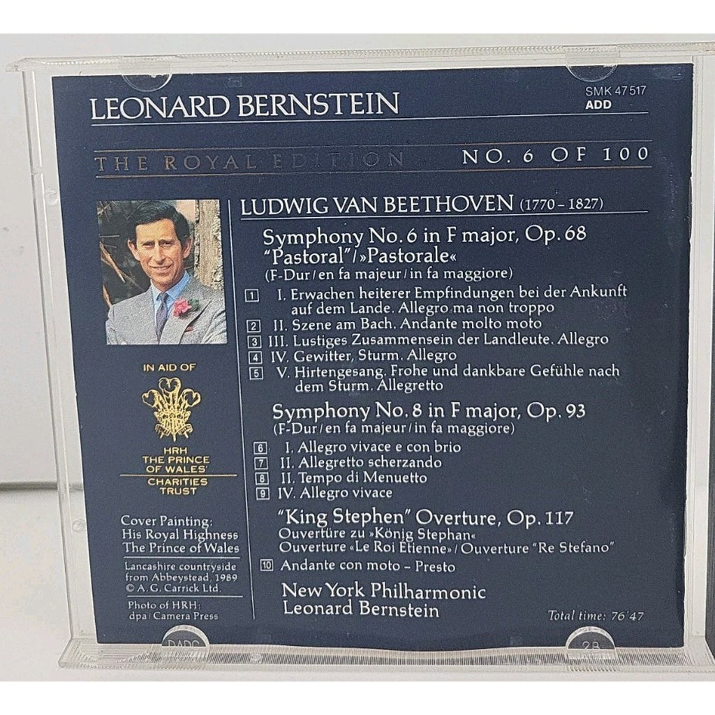 Leonard Bernstein Beethoven Symphonies No.6 Pastoral No.8 CD