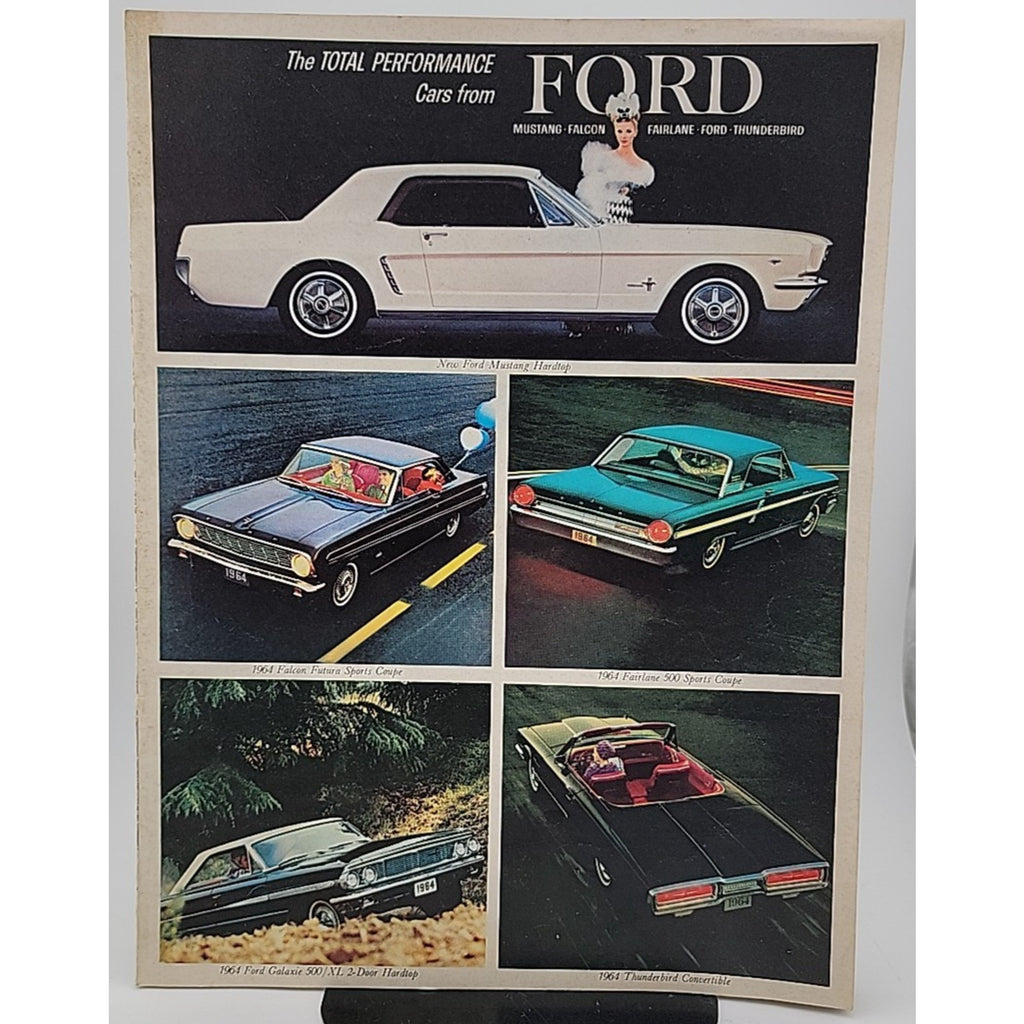 1964 Ford Automobile Dealers Advertising Brochure with Mustang