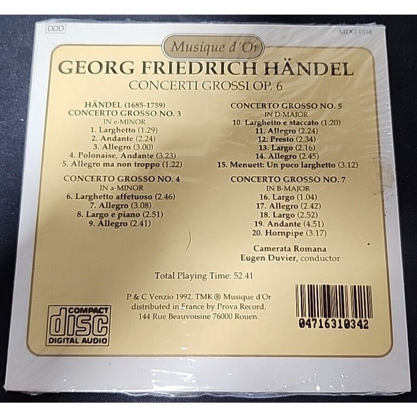 Georg Friedrich Handel Concerti Gross Op. 6 (CD)